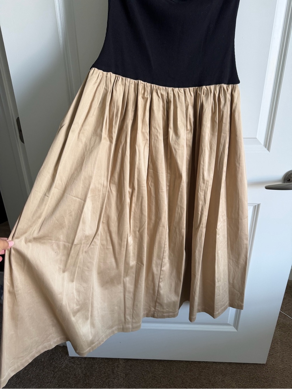 Maeve Halter Basque-Waist Twofer Midi Dress - Picture 8 of 10